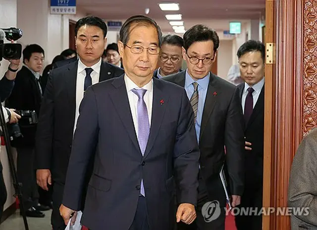 韓悳洙首相＝８日、ソウル（聯合ニュース）