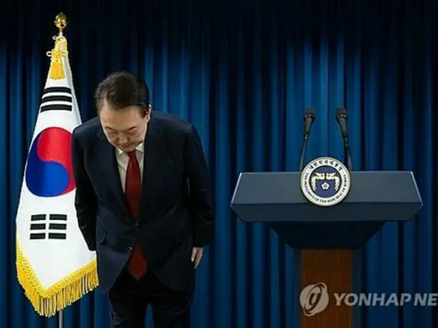 ７日に国民向け談話を発表した尹大統領（大統領室提供）＝（聯合ニュース）≪転載・転用禁止≫