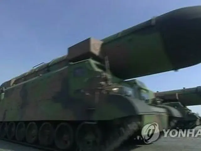 北朝鮮の軍事パレードに登場した「北極星２」（資料写真）＝（聯合ニュース）