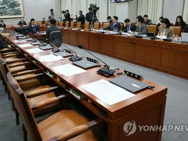 「国民の力」が参加しなかった憲法裁判所裁判官の国会人事聴聞会＝２４日、ソウル（聯合ニュース）