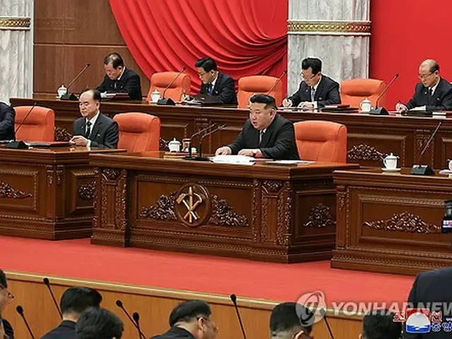 北朝鮮は２３～２７日に金正恩氏らが出席して朝鮮労働党の重要会議である中央委員会を開催した＝（朝鮮中央通信＝聯合ニュース）≪転載・転用禁止≫