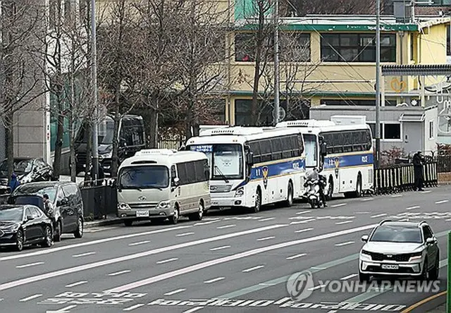 ソウル・竜山の大統領公邸付近＝（聯合ニュース）