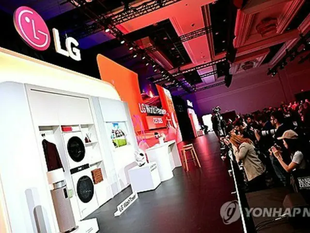 米ラスベガスで開幕したテクノロジー見本市「ＣＥＳ」に出展したＬＧ電子のブース（同社提供）＝（聯合ニュース）≪転載・転用禁止≫