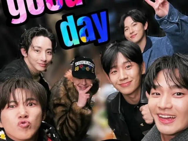 グァンヒ（ZE:A）がG-DRAGON（BIGBANG）、イ・スヒョク、キム・スヒョン、チョン・ヘイン、イム・シワン（ZE:A）との「Good Day」記念ショットを公開した。