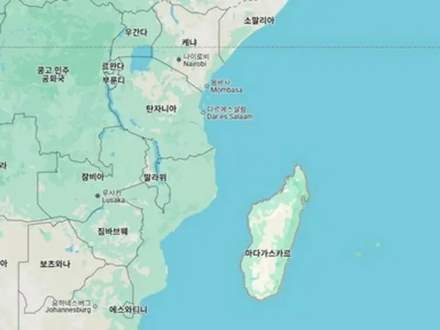 マダガスカル（グーグルマップより）＝（聯合ニュース）≪転載・転用禁止≫