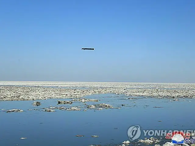 北朝鮮の朝鮮中央通信は２８日、朝鮮半島西側の黄海で２６日に戦略巡航ミサイルの発射訓練をしたと報じた＝（聯合ニュース）≪転載・転用禁止≫