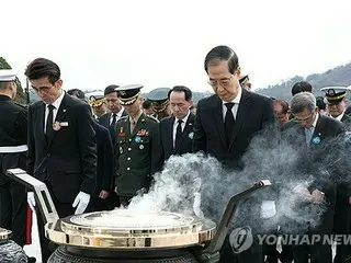 韓国大統領代行「北は最も退行的な政権」　「西海守護の日」式典開く