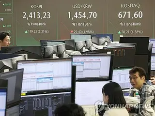 韓国株が急上昇　取引を一時停止