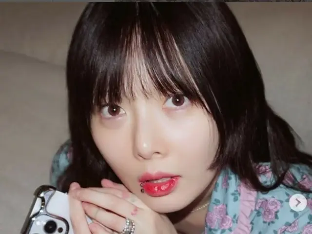 歌手ヒョナ（元4Minute）、パジャマ姿でもかわいらしい美貌