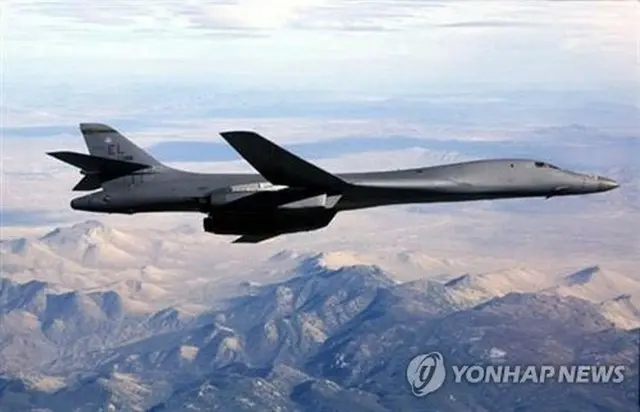 米戦略爆撃機Ｂ１Ｂ（米空軍提供）＝（聯合ニュース）≪転載・転用禁止≫