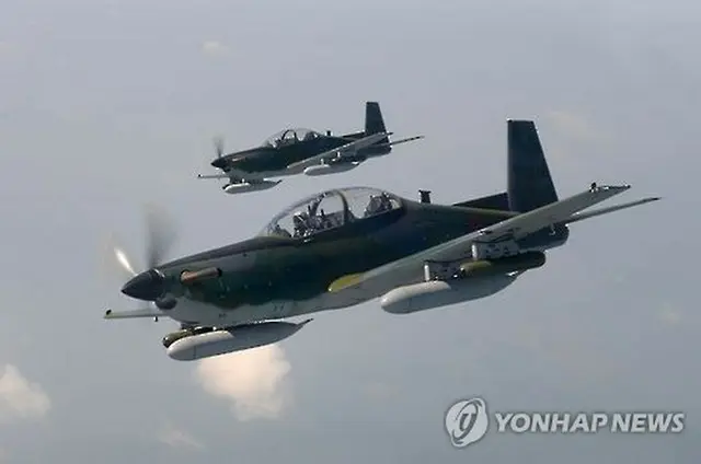 韓国空軍の空中統制攻撃機ＫＡ１（空軍提供）＝（聯合ニュース）≪転載・転用禁止≫