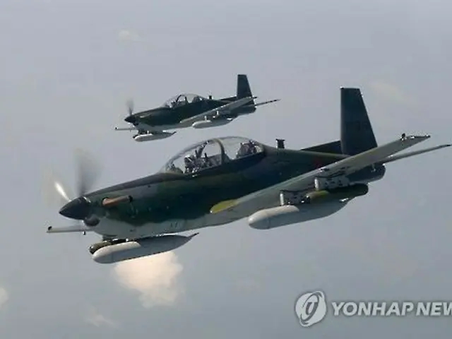 韓国空軍の空中統制攻撃機ＫＡ１（空軍提供）＝（聯合ニュース）≪転載・転用禁止≫
