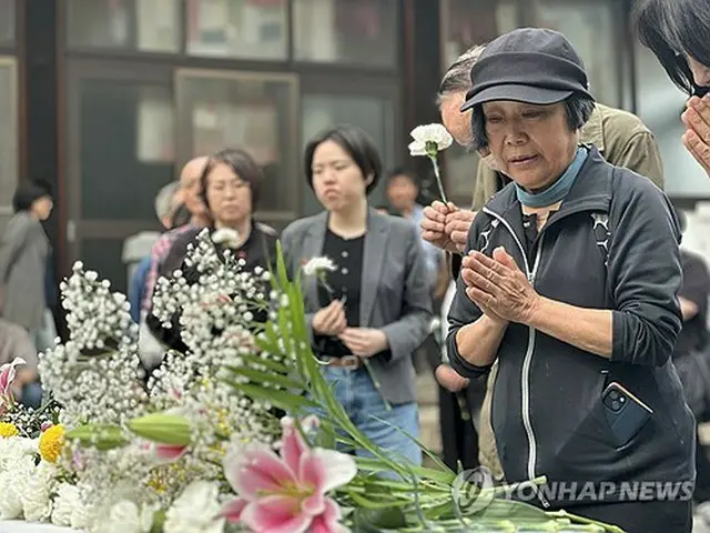 「四・三事件」の犠牲者慰霊祭が２０日、大阪市天王寺区の統国寺で執り行われた＝２０日、大阪（聯合ニュース）