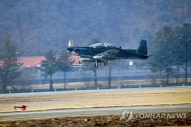 空中統制攻撃機ＫＡ１（空軍提供）＝（聯合ニュース）≪転載・転用禁止≫
