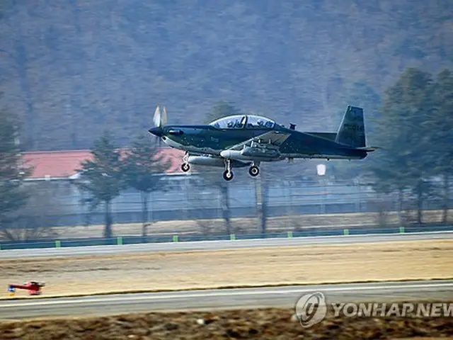 空中統制攻撃機ＫＡ１（空軍提供）＝（聯合ニュース）≪転載・転用禁止≫