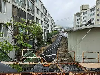 ソウル郊外でマンション駐車場の擁壁崩壊　住民１２０人が避難
