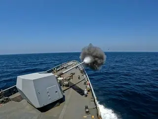 韓国海軍　挑発に備えた艦隊総合戦闘訓練実施