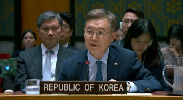 黄浚局国連大使（国連ウェブＴＶより）＝（聯合ニュース）≪転載・転用禁止≫