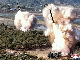 金正恩氏　長距離砲・ミサイル合同訓練視察＝「戦術核兵器の信頼性向上を」
