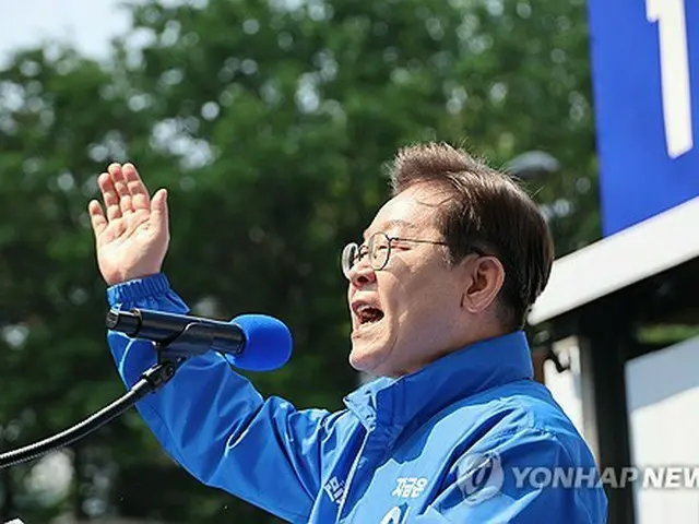 韓国大統領選　有力候補の李在明氏が第一声