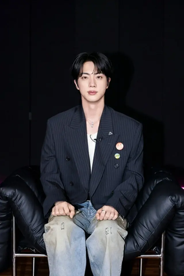 ＢＴＳのＪＩＮ（ビッグヒットミュージック提供）＝（聯合ニュース）≪転載・転用禁止≫