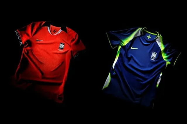 サッカー女子韓国代表の新ユニホーム（ナイキ提供）＝（聯合ニュース）≪転載・転用禁止≫