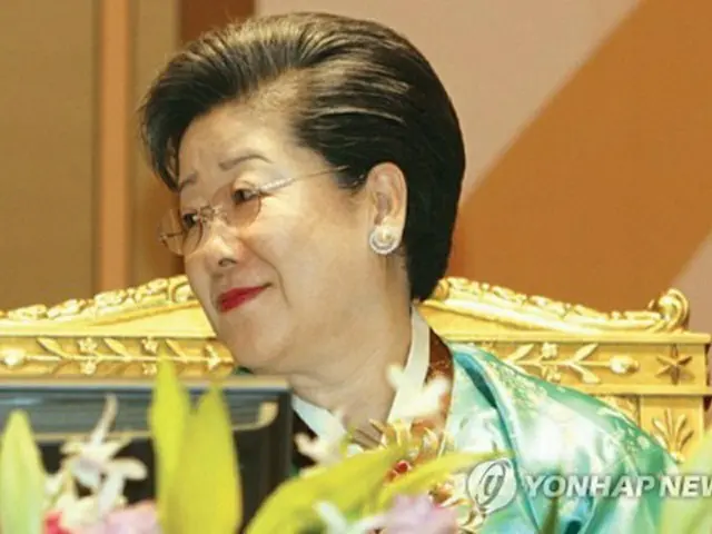 韓鶴子氏（世界平和統一家庭連合提供）＝（聯合ニュース）≪転載・転用禁止≫