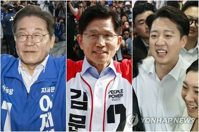 左から李在明氏、金文洙氏、李俊錫氏（資料写真）＝（聯合ニュース）