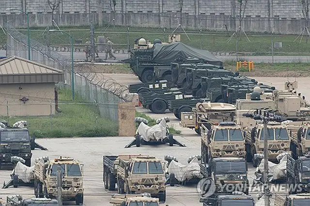 ソウル北方、東豆川にある在韓米軍基地＝（聯合ニュース）