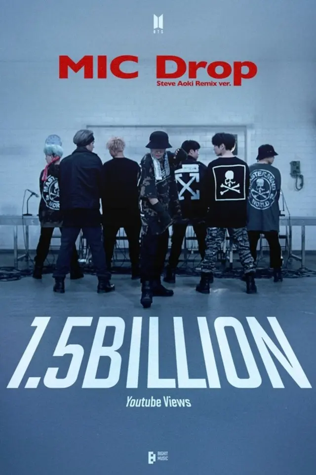 「BTS」の「MIC Drop」MVが15億回再生突破…グループ史上4作目