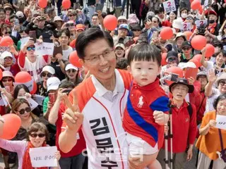 亀尾の演説で涙交じりに訴えた金文洙候補「朴槿恵元大統領の名誉が回復されるべき」