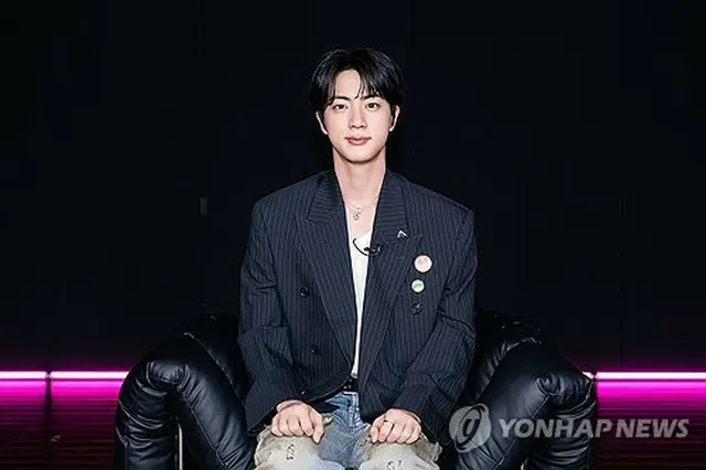 ＢＴＳのＪＩＮ（ビッグヒットミュージック提供）＝（聯合ニュース）≪転載・転用禁止≫