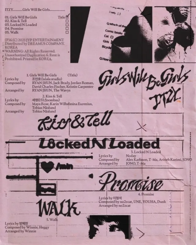 「ITZY」、ニューミニアルバムのトラックリストを公開…タイトル曲は「Girls Will Be Girls」
