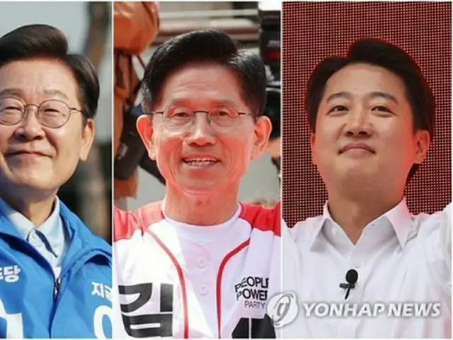 左から李在明氏、金文洙氏、李俊錫氏（資料写真）＝（聯合ニュース）