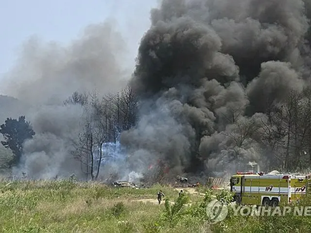 韓国南東部で海軍の海上哨戒機が墜落　４人搭乗