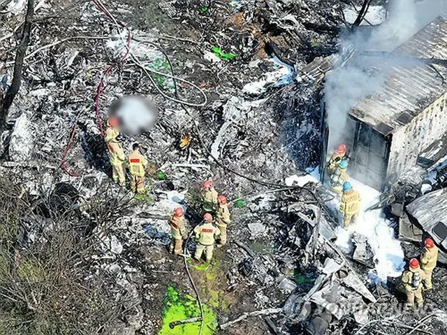海軍の哨戒機が墜落した事故現場＝２９日、浦項（聯合ニュース）≪転載・転用禁止≫