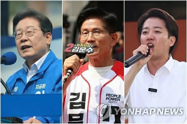 （左から）李在明氏、金文洙氏、李俊錫氏（資料写真）＝（聯合ニュース）