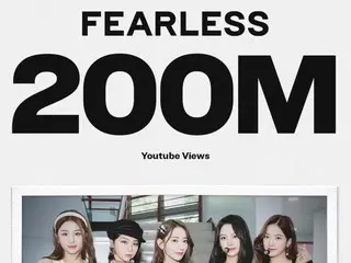 「LE SSERAFIM」、デビュー曲「FEARLESS」MVが2億回再生突破、通算2作目