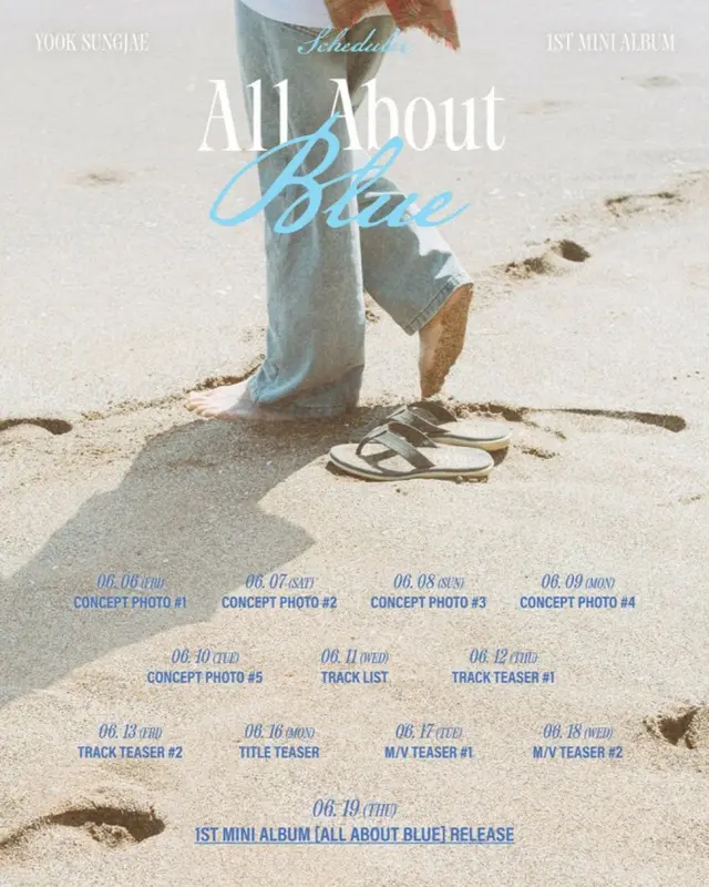 “本業復帰”ユク・ソンジェ（BTOB）、1stミニアルバム「All About Blue」のタイムテーブルオープン