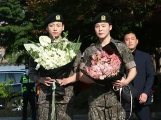 そろって除隊した「BTS」JUNG KOOK＆JIMIN、軍の仲間やファンに感謝「今後は僕たちが描いていた絵を描き続けていく」