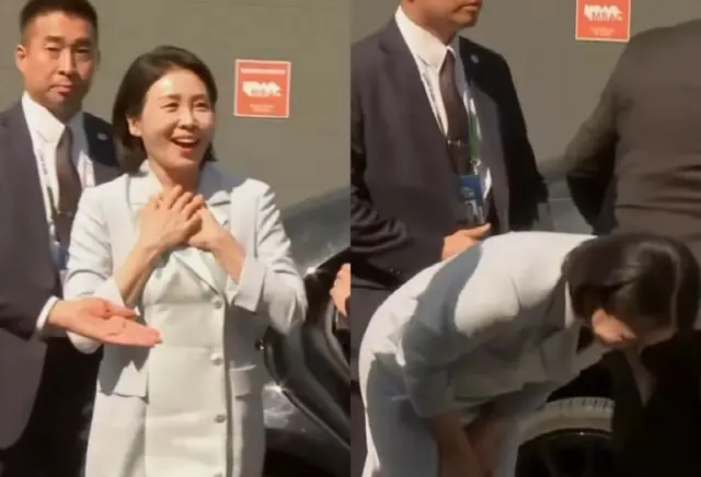 李在明大統領夫人の金恵景氏、初めての単独日程…カナダの僑民に90度のお辞儀＝韓国