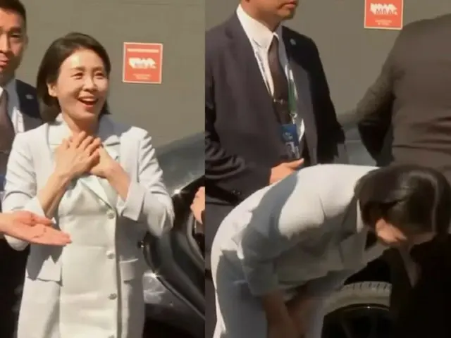 李在明大統領夫人の金恵景氏、初めての単独日程…カナダの僑民に90度のお辞儀＝韓国