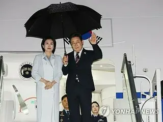 李大統領　初外遊終え帰国の途＝Ｇ７サミットで首脳外交
