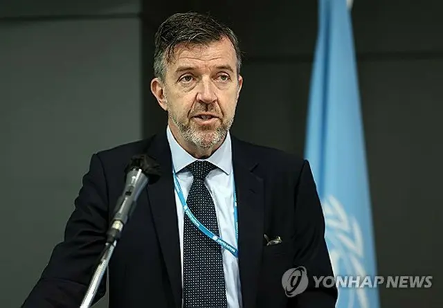 ソウル事務所のジェームズ・ヒーナン所長＝２５日、ソウル（聯合ニュース）