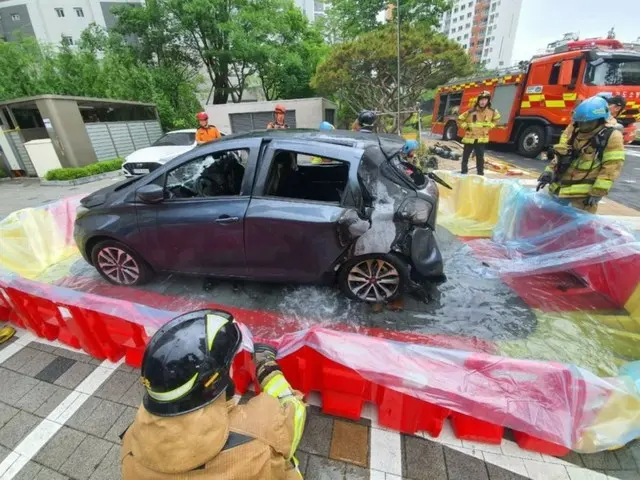 昨夏の悪夢再び、マンション地下駐車場でEV火災発生＝韓国