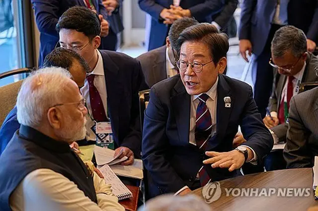 カナダで開催された主要７カ国首脳会議（Ｇ７サミット）に出席した際の李在明大統領＝（聯合ニュース）