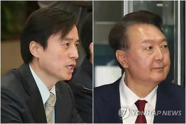 趙垠奭氏（左）と尹錫悦氏（写真共同取材団）＝（聯合ニュース）