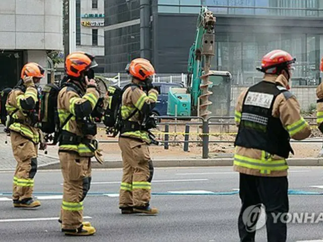 韓国・ソウルのガス漏れ事故　道路規制解除＝地下鉄も正常運行