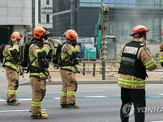 韓国・ソウルのガス漏れ事故　道路規制解除＝地下鉄も正常運行