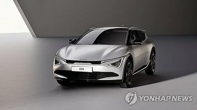 起亜の「ＥＶ６」（同社提供）＝（聯合ニュース）≪転載・転用禁止≫